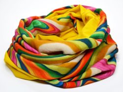 Colorful swirling women's round scarf / scarf