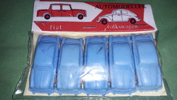Retro traffic goods Hungarian small industry molded plastic small cars unopened original package rare collectors 7