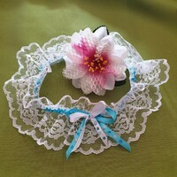 Wedding hak28 - 70mm snow white lace garter, thigh lace