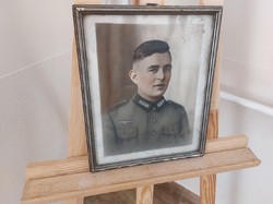 (K) German military photo with 25x31 cm frame