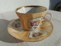 P&S CHODAU CSEH biedermeyer gyűjtői csésze és alj, 1847-1872 között.