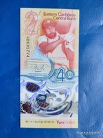 Eastern Caribbean States 2 dollars 2023 (2024) bank 40th Anniversary! Tortoise! Fish! Baseball! Rare! Ouch!