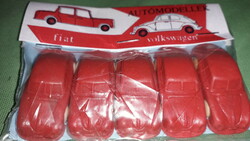 Retro traffic goods Hungarian small industry molded plastic small cars unopened original package rare collectors 4