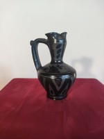 Black earthenware jug