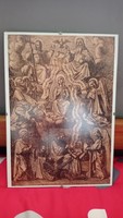 A/4 size saint picture, painting reproduction, picture depicting saints in a modern frame