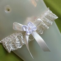 Wedding hak20 - 40mm ecru lace garter, thigh lace