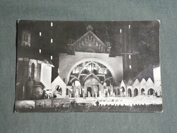 Postcard, outdoor games in Szeged, theater, scene of the Great Antal play in Buda