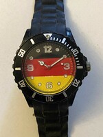 Retro quartz wristwatch decorated with the German flag