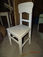 Antique vintage painted solid pine wood peasant chair