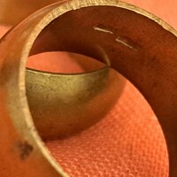 Jelzett réz gyűrű pár, 1 cm-es