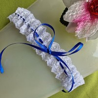 Wedding hak60 - 35mm ribbon, snow white lace garter, thigh lace