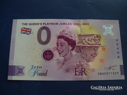 Great Britain / English 0 pounds / zero pounds 2022 Elizabeth II 70th Anniversary! Rare commemorative coin! Ouch!