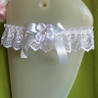 Wedding hak21 - 40mm snow white lace garter, thigh lace