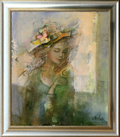 László Budai: Sunny memory - framed: 82x72 cm - size of work: 70x60cm - 24/143b