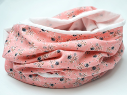 Pink small floral spring women's round scarf / scarf