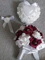 Wedding mcs08 - bridal bouquet, ring pillow, groom's pin - color available