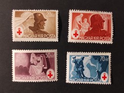 1942. Vöröskereszt ( I.) sor ** (postatiszta) törés