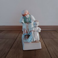 A rare Zsolnay mother porcelain figure