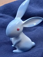Ritka Aquincum aquazur/ akvazur nyuszika nipp, nyul porcelan figura / gyűjtői ritkaság