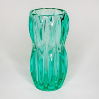 Handmade Czech glass vase