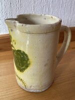 Painted-glazed potter's ceramic jug