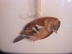 Bird - copper - fire enamel - painted on both sides - 11 x 6 cm - can be hung - perfect