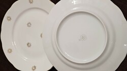 2 pieces of old, cp colditz, German porcelain tableware. Flat plate and 2 pcs. Soup plate.