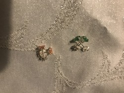Pair of silver (ag) stud earrings, 2 pairs 1.4 gr (gyfd)
