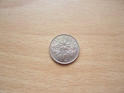 Singapore 10 cents 1990