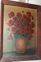 Antique signed painting 591