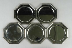 1Q623 Nyolcszögletű fém poháralátét készlet 5 darab
