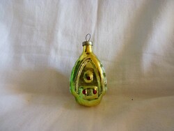 Old glass Christmas tree decoration - cottage!