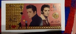 Elvis - colorful, gold-plated, plastic fantasy sheet. HUF 1000/pc.