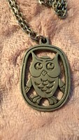 Swedish industrial artist, owl pendant. Size: