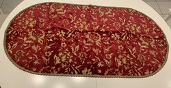 Large 1 meter x 55 cm velvet brocade red table runner