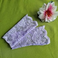 Wedding kty59gy - 15cm sleeveless lavender purple lace gloves small size