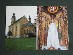 Postcard, andocs, parish church, detail of statue of grace