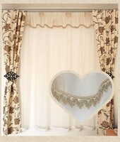 Vintige style, drapery elegant curtain set with floral blackout, new