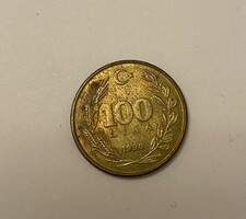 100 Lira Turkey 1990 Turkish