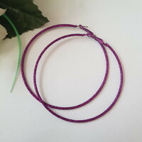 New, shiny purple hoop earrings, bling