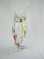 Retro glass fish vase