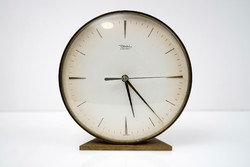 Vintage diehl electro fireplace clock / mid-century German / quartz / retro / old