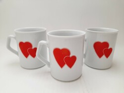 Zsolnay heart retro mugs, 3 in one