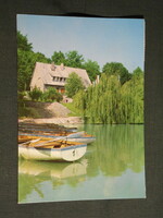 Postcard, bali grove, tourist house view, boating lake