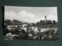 Postcard, grove, village view from a bird's eye view, church