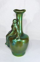 Zsolnay art nouveau eosin woman-shaped vase - 24 cm