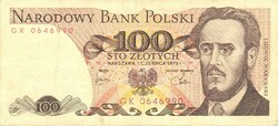 100 zloty zlotych 1979 poland