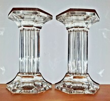 Old Biedermeier solid glass postman. 2 pcs. Same. 12.5 cm high.