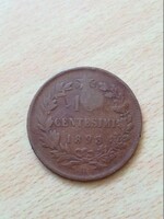 Italy 10 centesimi 1893 b