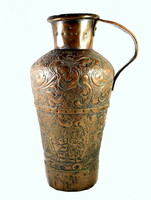 xviii. No. Red copper jug with Baroque hatchet scene